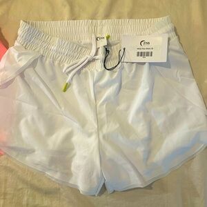 Zyia white flow shorts